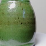 Small green pitcher enameled stoneware Sylvie Wlotkowski craftsmanship from Burgundy