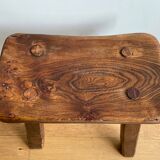 Dark solid wood stool