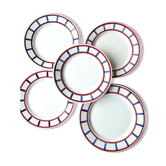 Lot 5 dessert plates HBCM Béarn