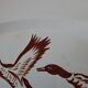 Digoin Sarreguemines dish, hand-painted decoration of wild birds