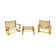 Vintage bamboo lounge set made in denmark 1950s