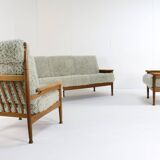 Set van designer bank + 2 fauteuils 'Sliedrecht' - opnieuw bekleed