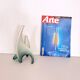 White and Green Ceramic Flower Vase Sculpture attr. to Vibi, Turin, Italy