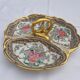 Hand-painted ceramic plate Art Deco 20th century small chip on the handle