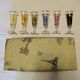 Vintage liqueur glasses in perfect condition in their original box.