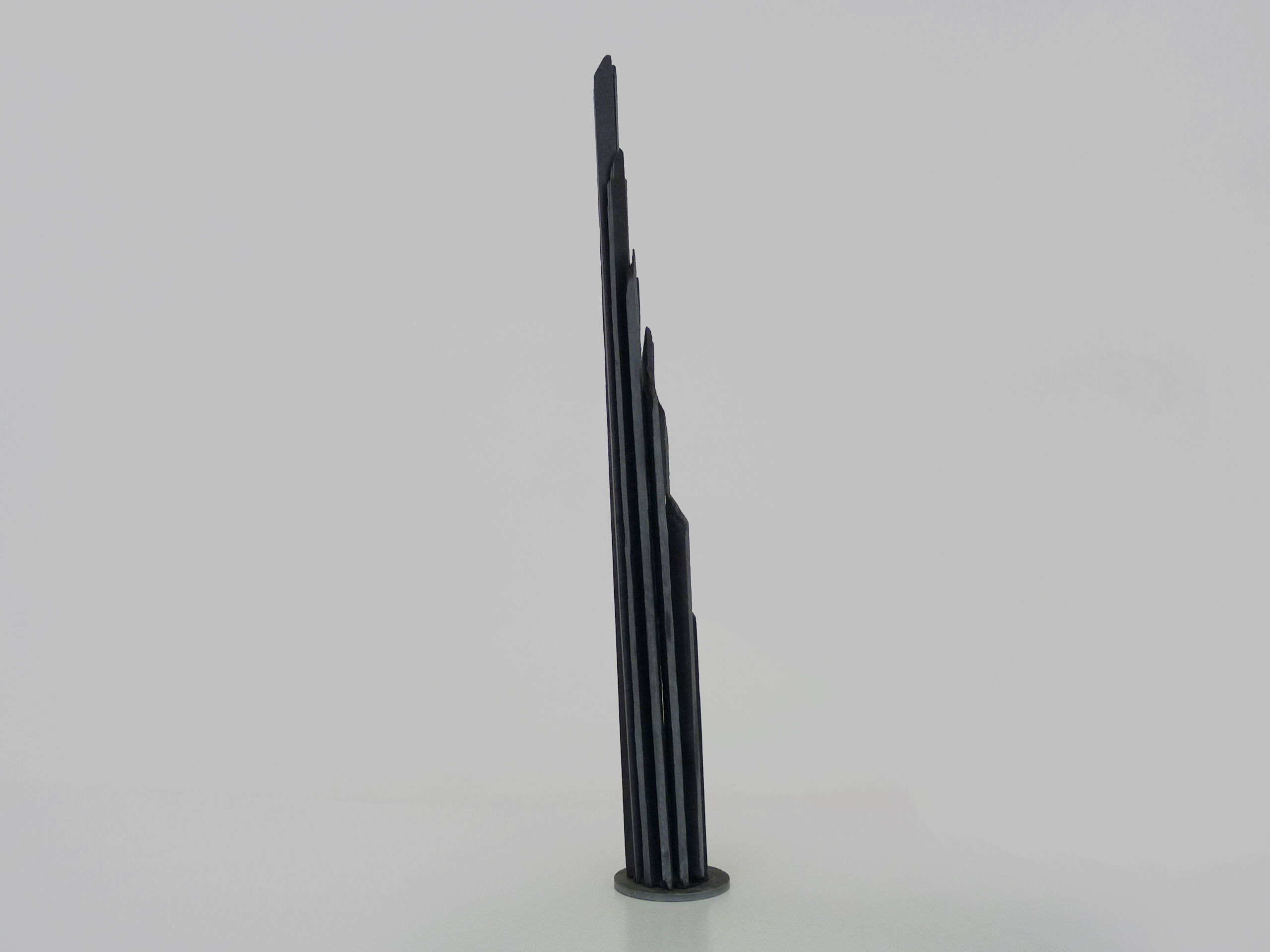 Brutalist vase, slate soliflore and glass