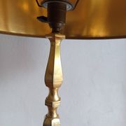 Lampe vintage marbre noir et laiton 1960