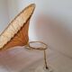Woven wicker pendant light