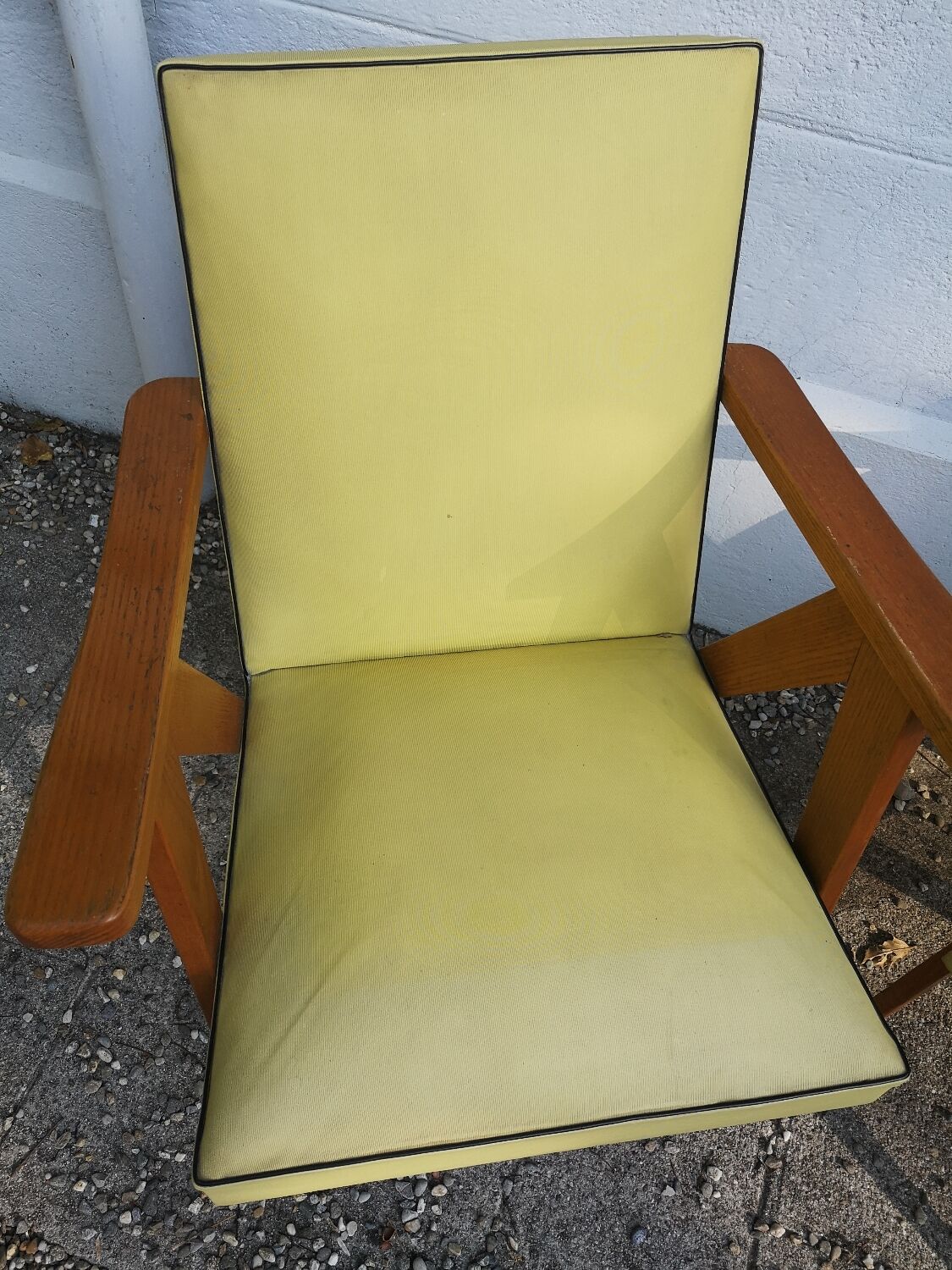 Pair of bridge armchairs with compass feet