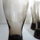 Set of 5 smoked glass soda glasses