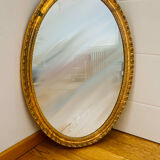 Golden oval mirror, 50s/60s