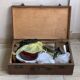 Antique wooden suitcase