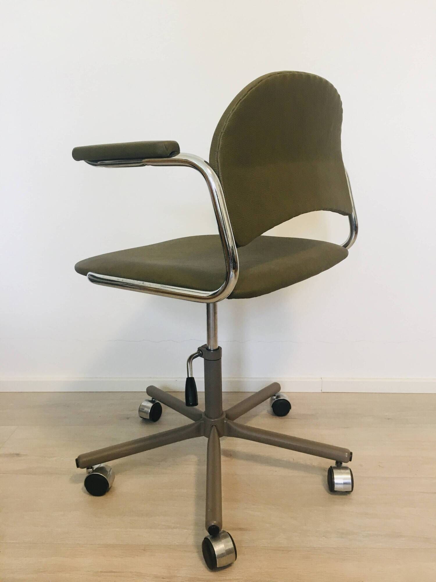 Vintage Olive Office chair by Kovona K 107 from Czechoslovakia 1970’s