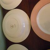 Prestige plates by Lamandinoise, 1950s, 3 colours, Set of 12