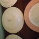 Prestige plates by Lamandinoise, 1950s, 3 colours, Set of 12