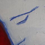 unique figurative painting "woman with curls"