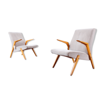 Set de 2 fauteuils Easychair années 50 et 60