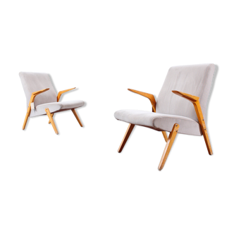 Set of 2 armchairs Easychair 50s and 60s
