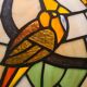 antique bronze lamp, glass paste lampshade, electrically redone