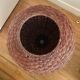 Large vintage lampshade made of hand-woven rattan.