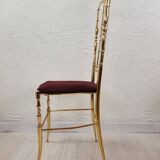 Pair of chiavarine chairs, brass