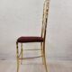 Pair of chiavarine chairs, brass