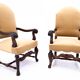 A pair of antique armchairs, Western Europe, around 1900. After renovation