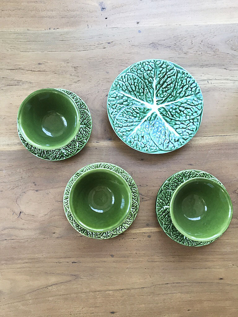 "Cabbage" Bowl and plate set