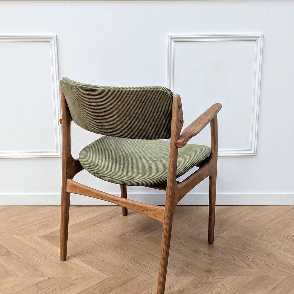 Chair Erik Buch model 49 oak & velvet