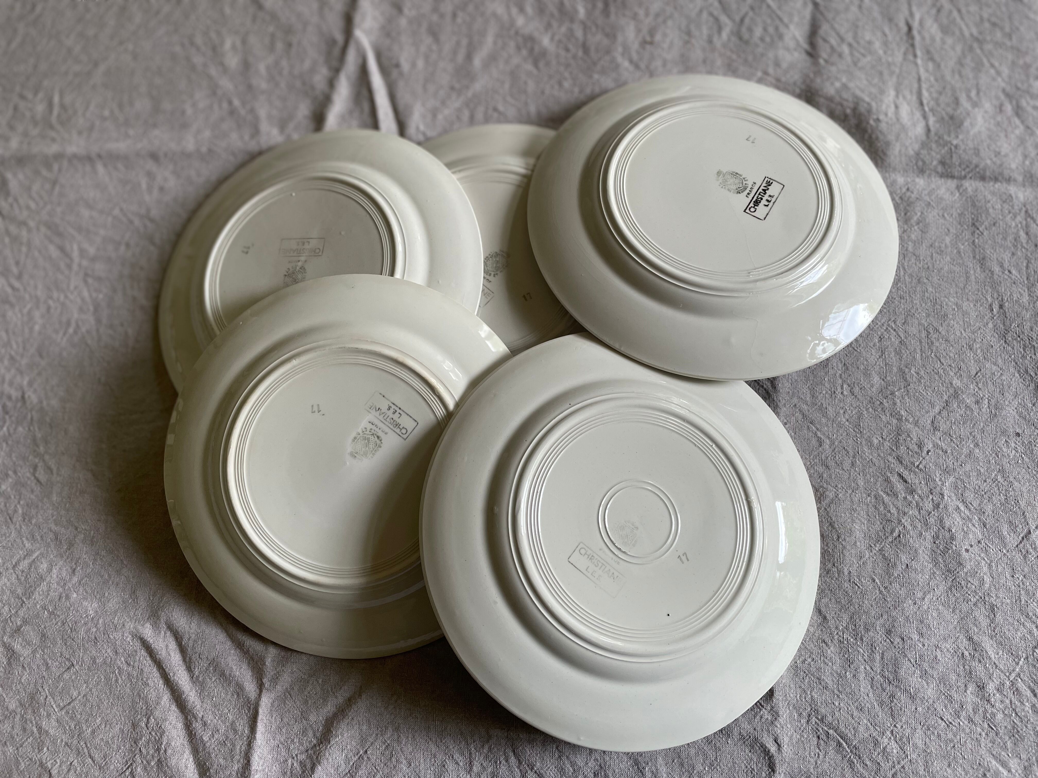 Flat plates Sarreguemines model Christiane