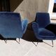 Paire de fauteuils rembourés Gigi Radice 1960