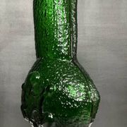 Vintage pressed glass vase from the 1970s.