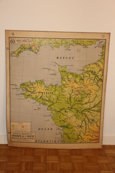 Old school card (large cardboard format) FRANCE DE L'OUEST