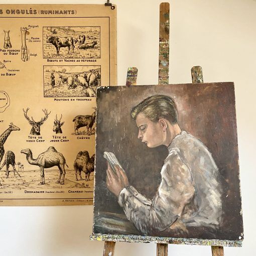Peinture portrait de jeune homme