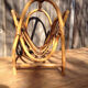 Magazine rack vintage rattan