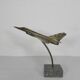 Sculpture en laiton d'un avion de chasse par François Melin