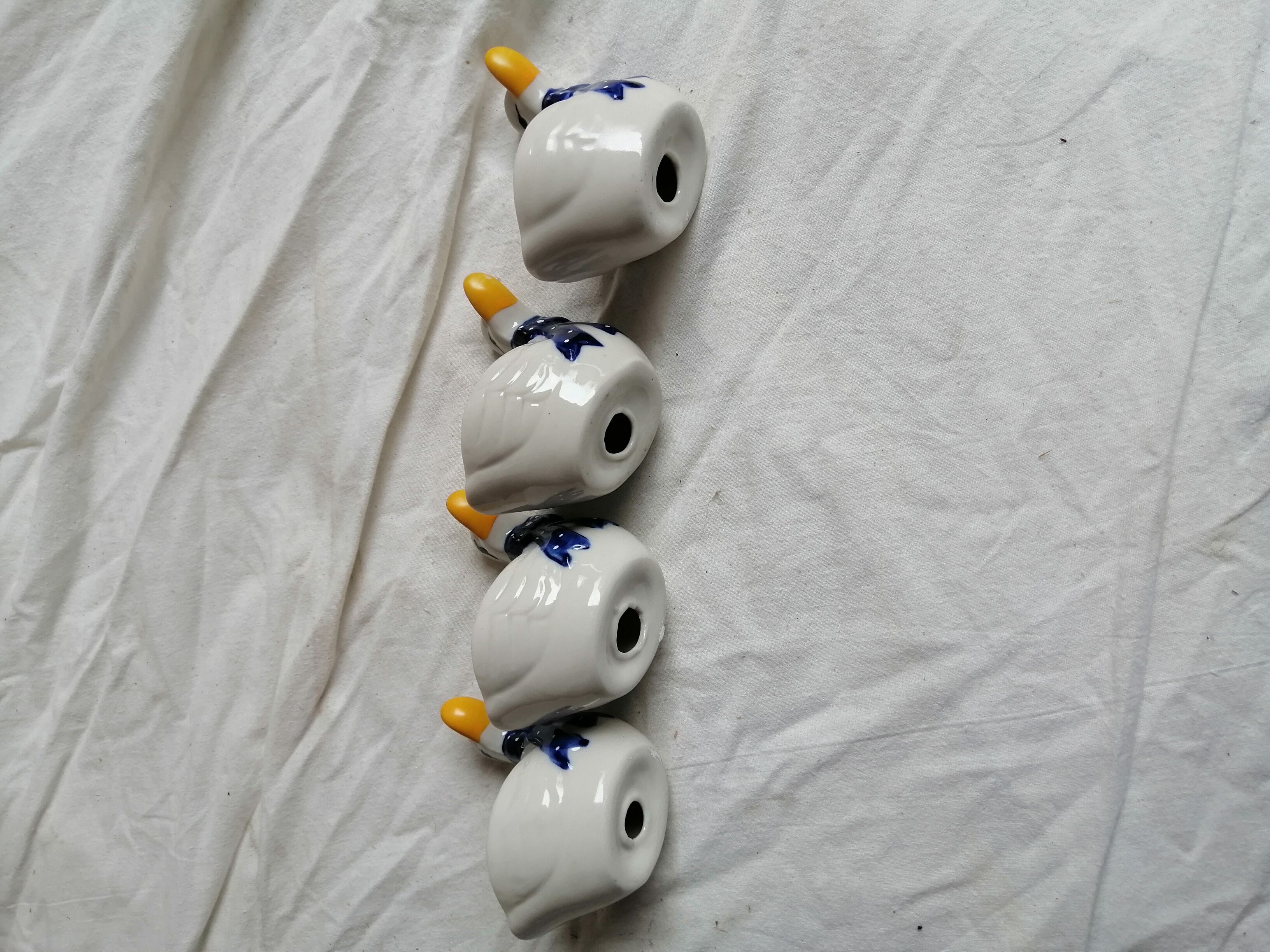 Vintage ceramic duck eggcups
