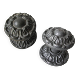 Set of 2 cast iron metal door handles 7.3 cm old door locksmith