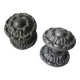 Set of 2 cast iron metal door handles 7.3 cm old door locksmith