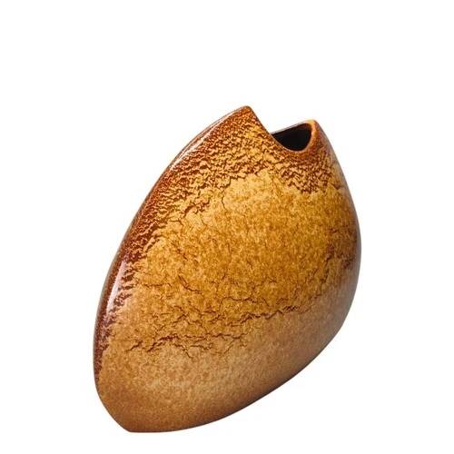 Sculptural ceramic vase in vintage Italian style by Roberto Rigon for Bertoncello Model 137.