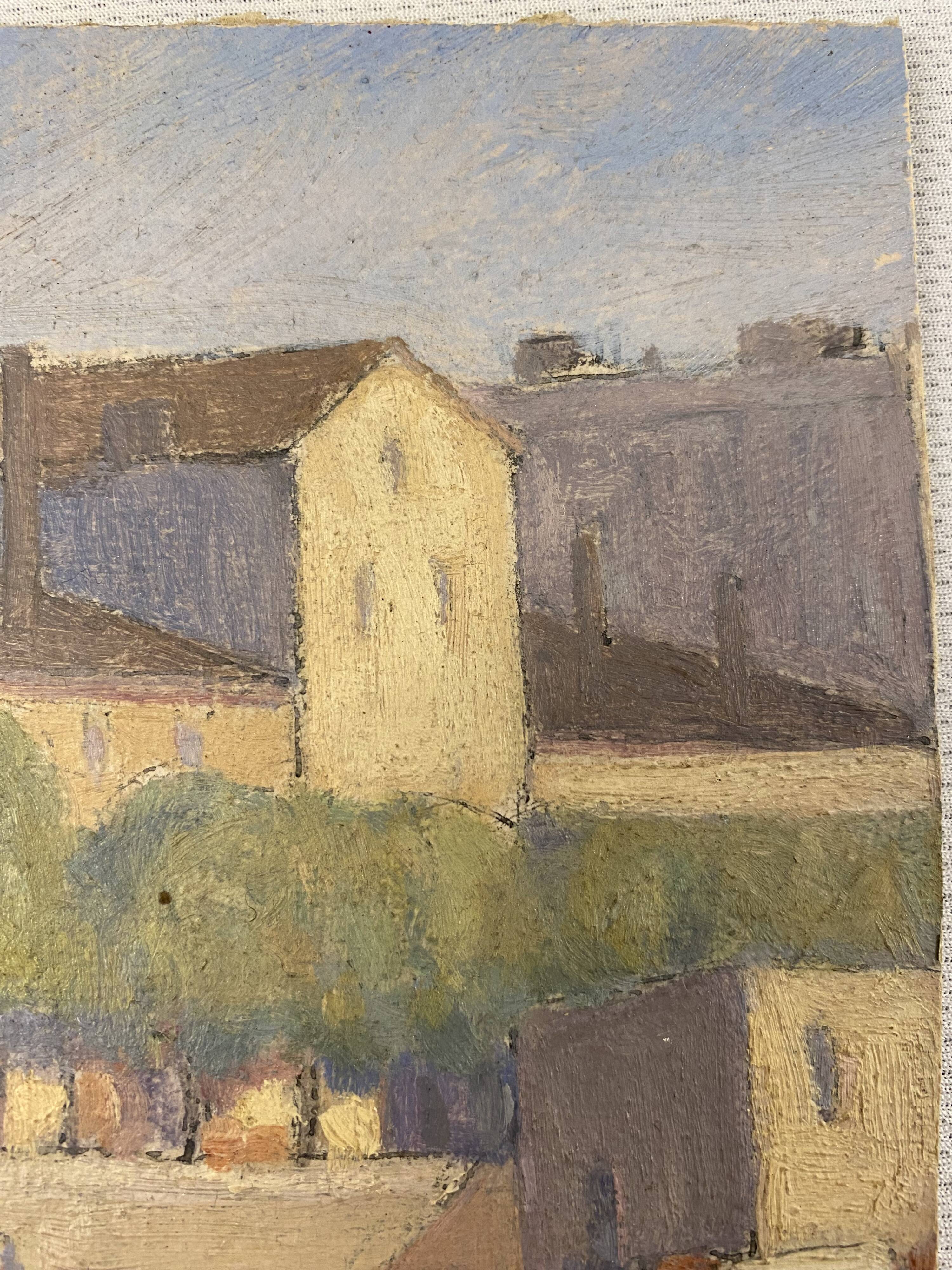 Landscape of the banks of the Saône mid-20th century