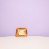 Square orange bowl ashtray