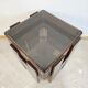 1970s Meblo Frattini Nesting Tables with Smoked Glass