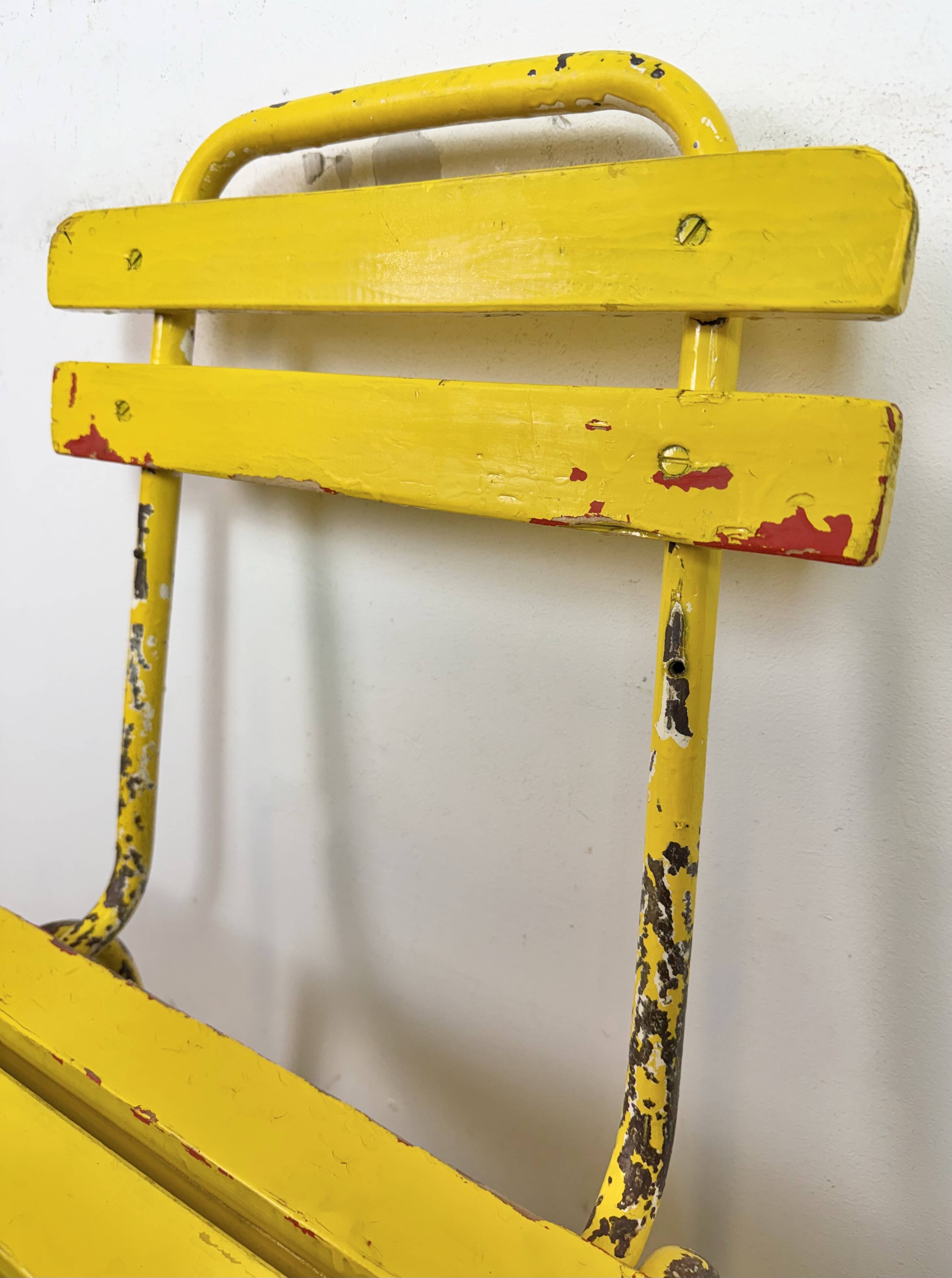 Vintage Yellow Industrial Chair, 1960s