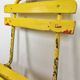 Chaise industrielle vintage jaune, années 1960