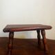 Duo of small benches, stools, wooden footrests from the 1950s
