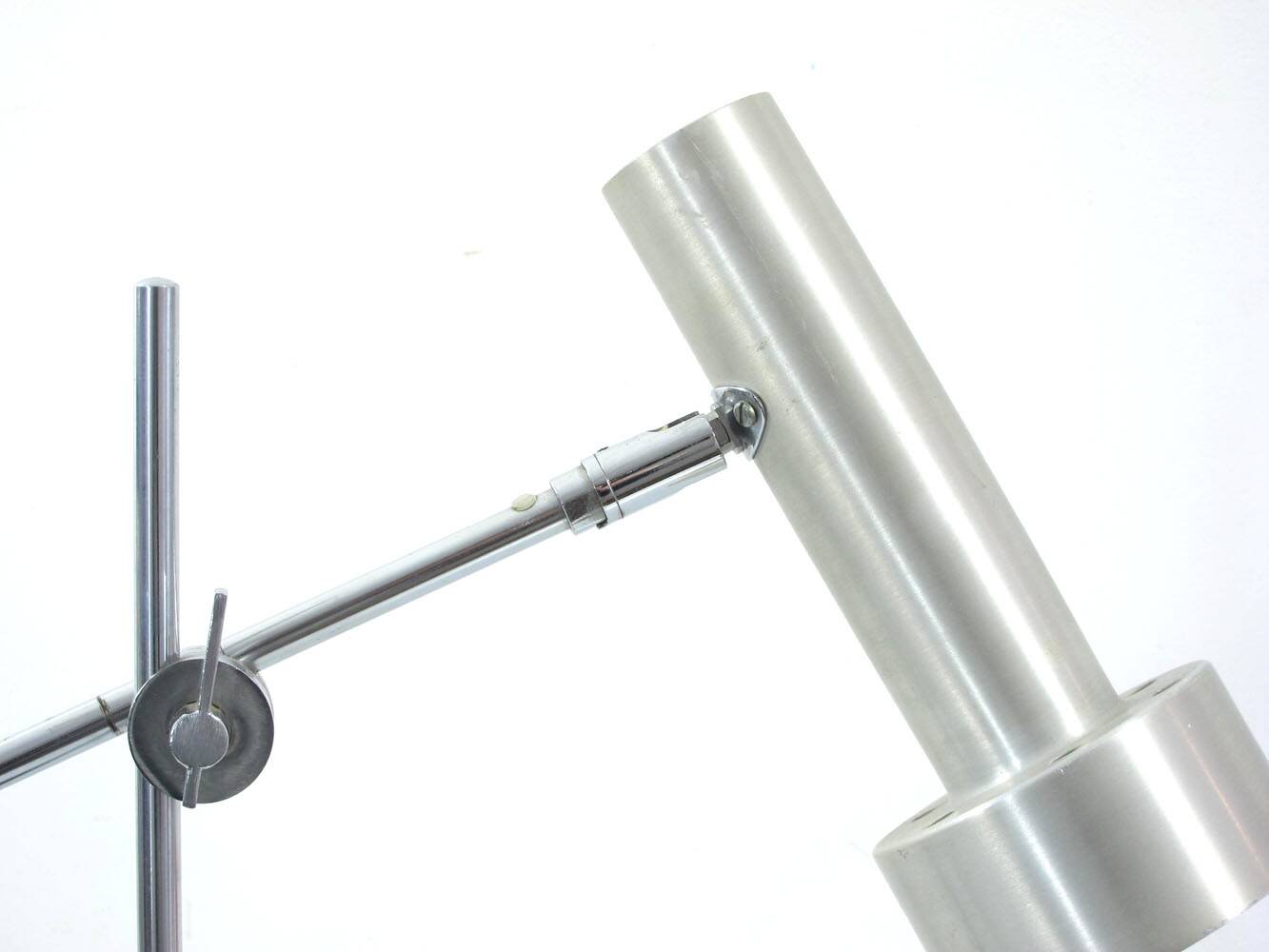 Minimal 1960s Aluminium Desk Lamp in the Style of Peter Nelson