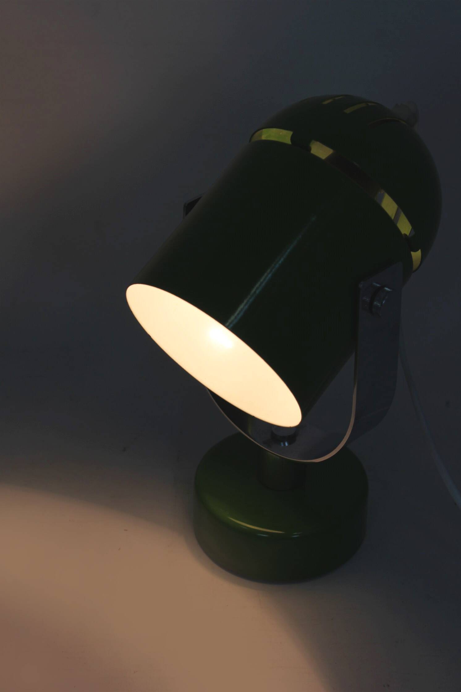 Mid-Century Green Lamps attributed to Stanislav Indra, 1970s, Set of 2