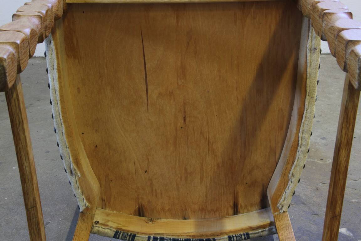 Chaises de salle à manger en chêne brutaliste danois moderne des années 1960 dans le style de Kjærnulf, ensemble.