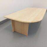 Vintage rectangular travertine coffee table from the 70s